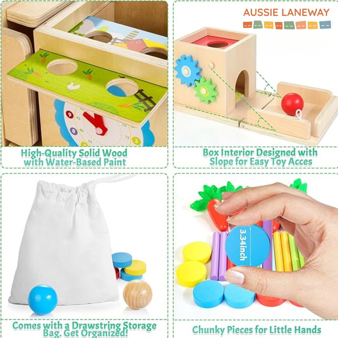 Wooden Activity Cube - 8 in 1 Value Set