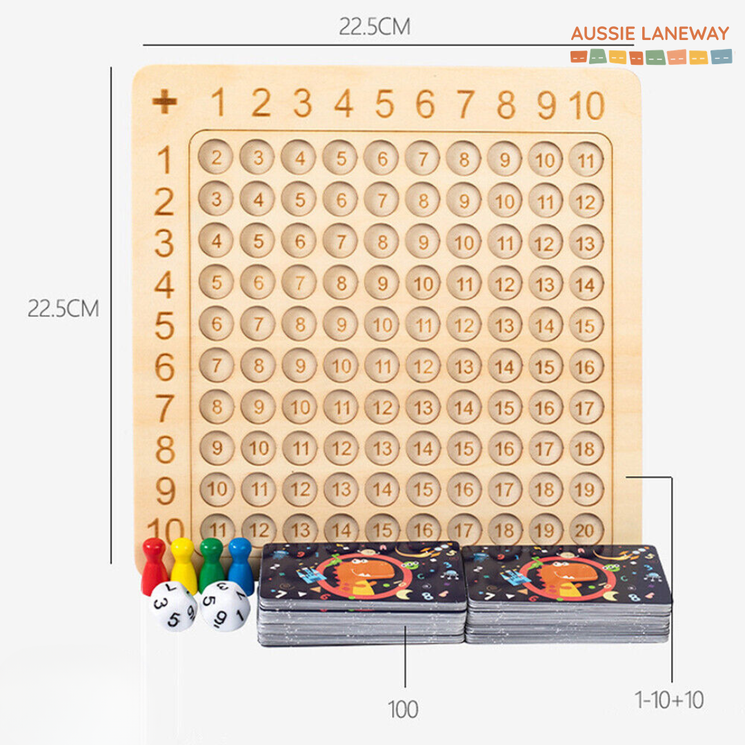 Wooden Multiplication Board Game - Help Master Early Mathematical Skills