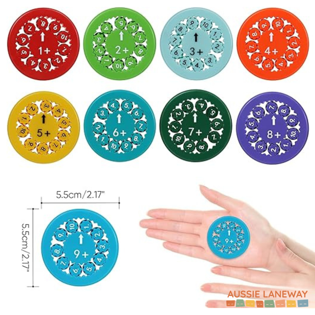 9 PC Maths Fidget Spinner - Spin Into Maths Fun!