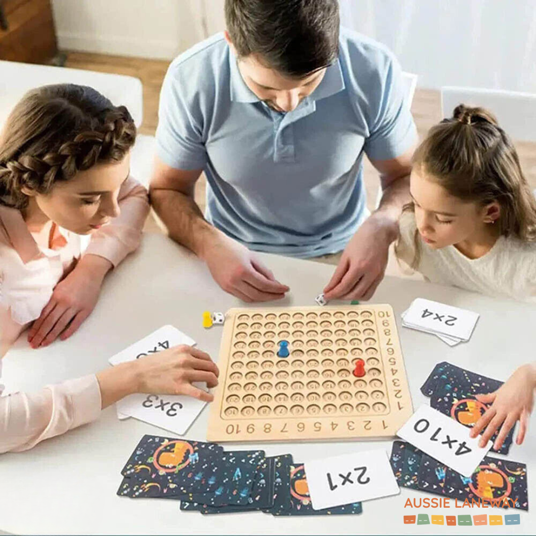 Wooden Multiplication Board Game - Help Master Early Mathematical Skills
