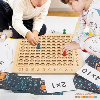 Wooden Multiplication Board Game - Help Master Early Mathematical Skills