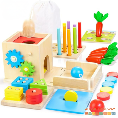 Wooden Activity Cube - 8 in 1 Value Set