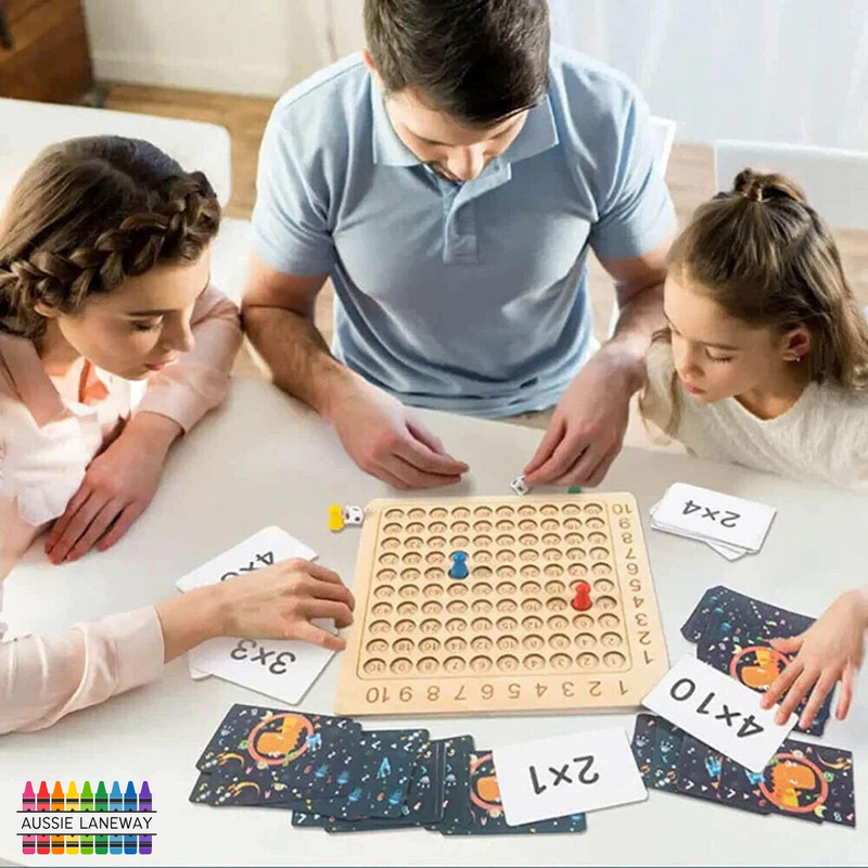 Wooden Multiplication Board Game - Help Master Early Mathematical Skills