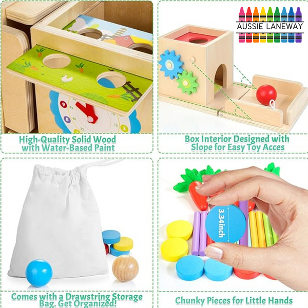 Wooden Activity Cube - 8 in 1 Value Set