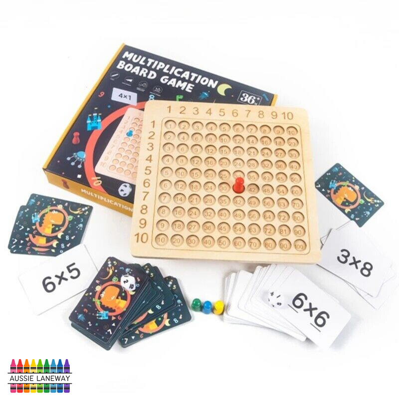 Wooden Multiplication Board Game - Help Master Early Mathematical Skills